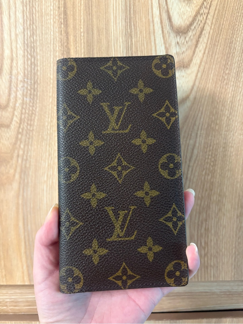 Auth Louis Vuitton monogram Porte-Valeur Carte Credit long bifold wallet
